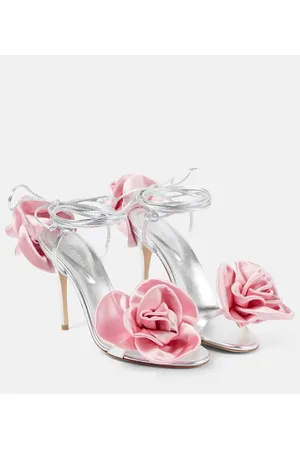 MAGDA BUTRYM Sandalias de piel con aplique floral