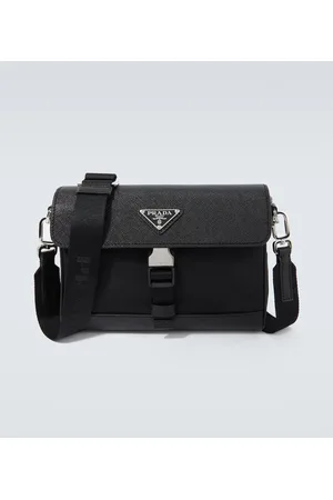 Prada Bolso cruzado de piel y Re-Nylon