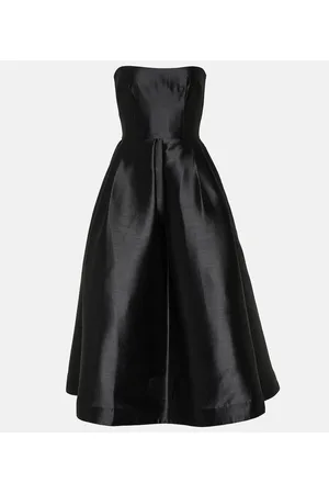 ALEX PERRY Vestido midi de faya sin tirantes