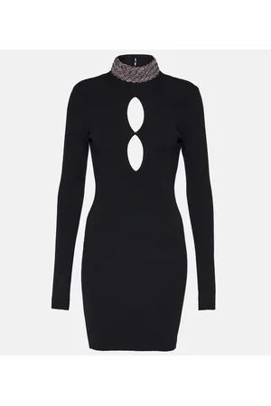 GIUSEPPE DI MORABITO Vestido corto en mezcla de lana adornado
