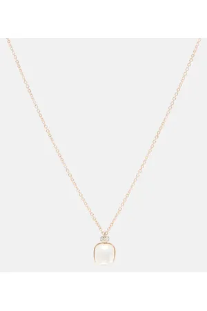 Pomellato Collar Nudo de oro y rosa de 18 ct con topacio, nácar y diamantes