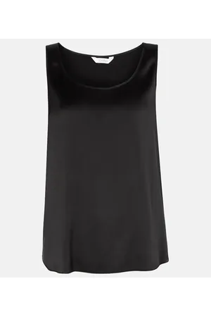 Max Mara Top sin mangas Leisure Pan seda elástica