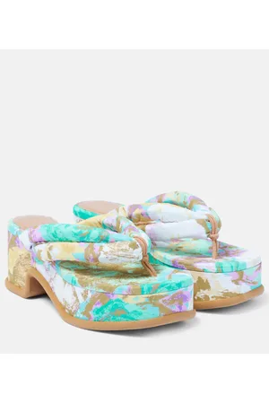 DRIES VAN NOTEN Sandalias con plataforma estampadas