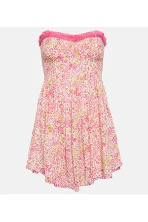 POUPETTE ST BARTH Vestido corto Claire floral sin tirantes