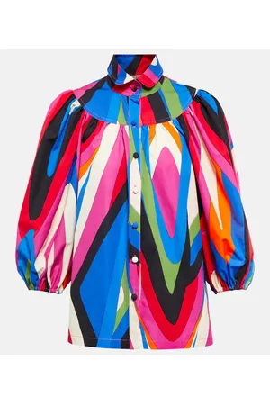 Puccini Blusa de algodón estampada