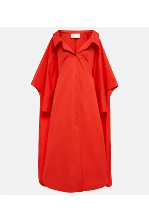 VALENTINO Vestido de fiesta de popelín de algodón