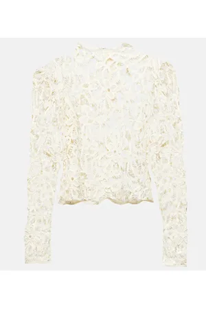 Isabel Marant Top de algodón Neline con bordado floral