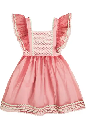 Stella McCartney Vestido bordado con volantes