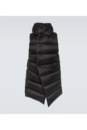 Rick Owens Chaleco de plumas con capucha