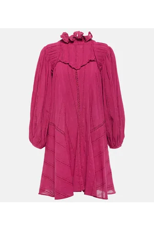 Marant Etoile Vestido corto Isma en mezcla de algodón