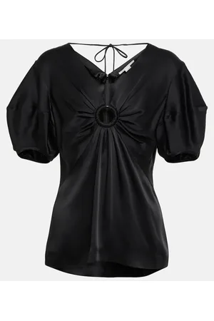 Stella McCartney Top con cuello en pico