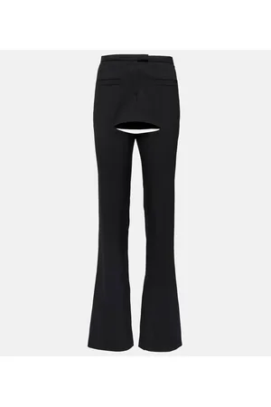 Courrèges Courrèges Pantalones flared en mezcla de lana