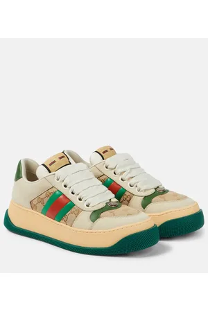 Gucci Zapatillas Screener de piel con Web