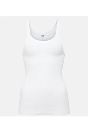 RE/DONE Tank top de algodón acanalado