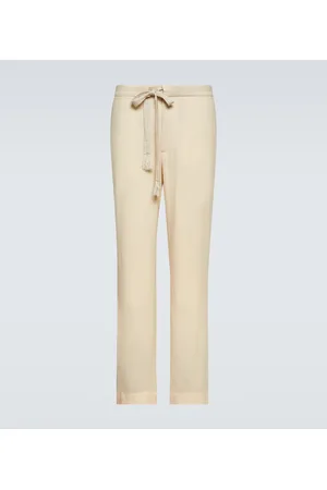 Auralee Pantalones rectos de lana