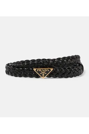Prada Cinturón de piel trenzado