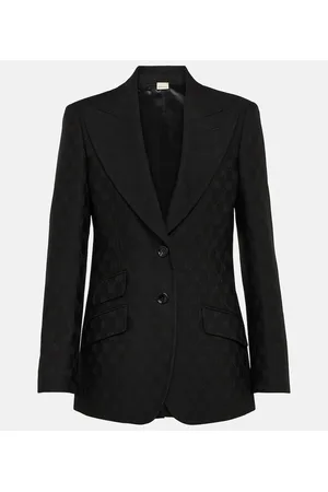 Gucci Blazer de lana con GG en jacquard