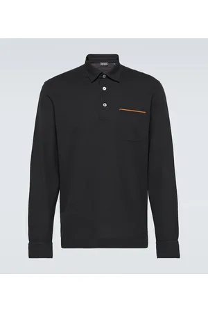 Ermenegildo Zegna Polo de manga larga de algodón