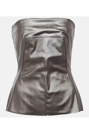 Rick Owens Corsé Lido de denim revestido