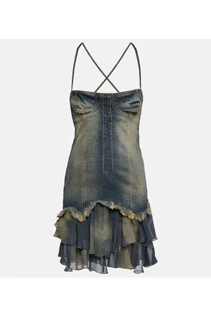 BLUMARINE Vestido corto en denim