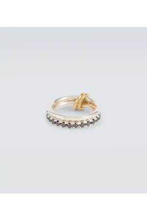 SPINELLI KILCOLLIN Anillo Enzo SG Noir de plata de ley y oro de 18 ct con diamantes