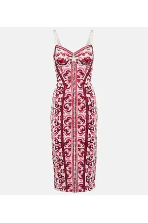 Dolce & Gabbana Vestido midi de marquisette estampado