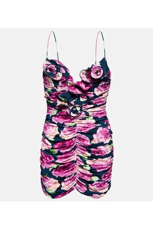 MAGDA BUTRYM Vestido corto fruncido floral