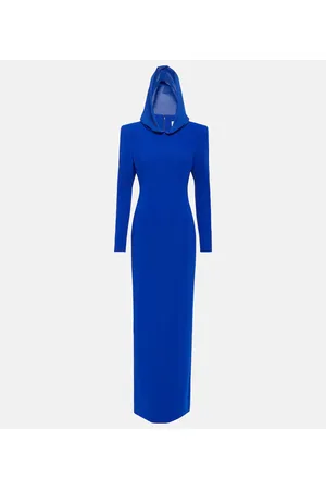Monot Mônot Vestido largo de crepé con capucha