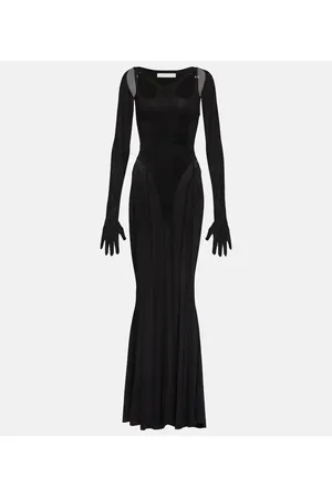 DION LEE Vestido largo con guantes