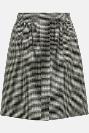 Max Mara Minifalda Toano de lana de pata de gallo