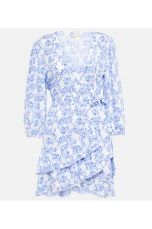 Melissa Odabash Vestido corto wrap Legacy floral