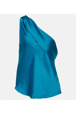 Simkhai Top Lexy de satén drapeado
