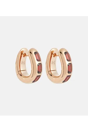 Pomellato Pendientes Iconica de oro rosa de 18 ct con granates piropos
