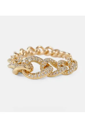 Shay Anillo Gradual Pavé Link de 18 ct con diamantes