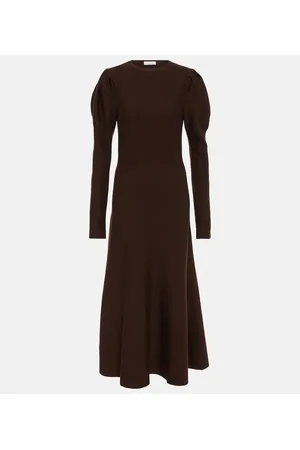 GABRIELA HEARST Vestido midi Hannah de lana virgen