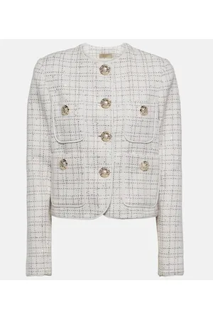 Elie saab Chaqueta de tweed de mezcla de algodón