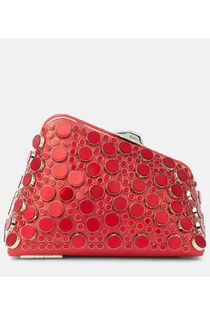 The Attico Clutch Midnight Mini de piel adornada