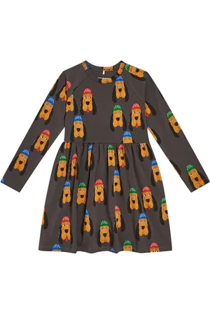 Mini Rodini Vestido Bloodhound de mezcla de algodón