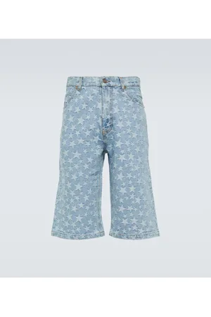 ERL Shorts en denim de algodón en jacquard