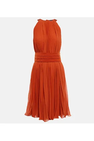 Max Mara Vestido midi Golena plisado con cinturón