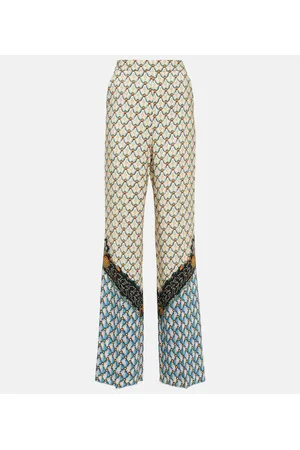 Etro Pantalones de tiro alto estampados