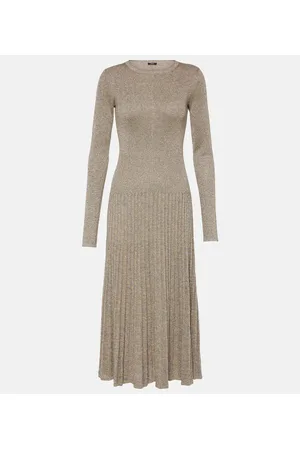 Joseph Vestido midi plisado de Lurex®