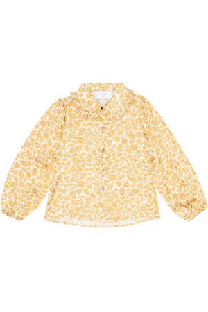 PAADE Camisa floral ribeteada con volantes