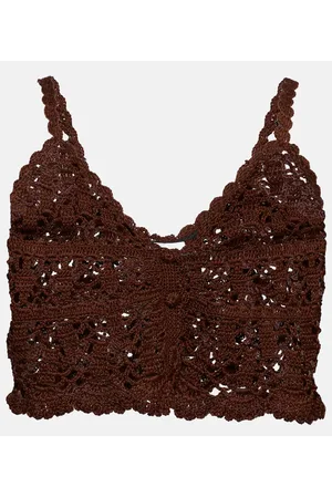 ANNA KOSTUROVA Crop top de croché de algodón