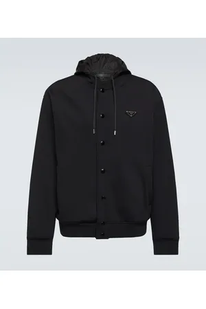 Prada Chaqueta bomber con capucha y logo