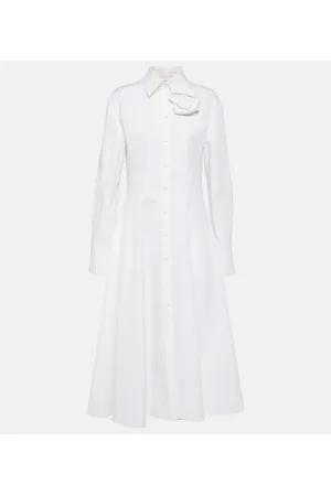 VALENTINO Vestido camisero en popelín de algodón