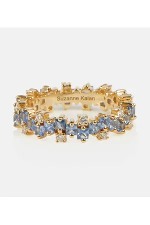 Suzanne Kalan Anillo de oro de 18 ct con zafiros y diamantes