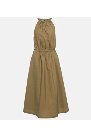 Brunello Cucinelli Vestido midi en mezcla de algodón
