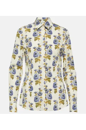 Etro Camisa en mezcla de algodón floral