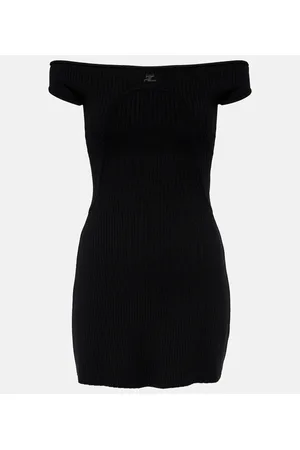Courrèges Courrèges Vestido corto bustier acanalado